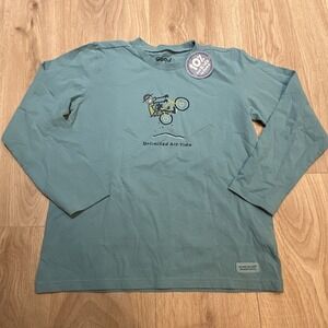 BOYS LIFE IS GOOD 'Unlimited Air Time' Bicycle LONG SLEEVE T-SHIRT  Large Sz XL